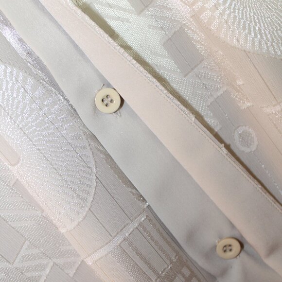 Pronti Collection by Phita Tan, Cream Long Sleeve Dress Shirt Size M - Picture 4 of 10